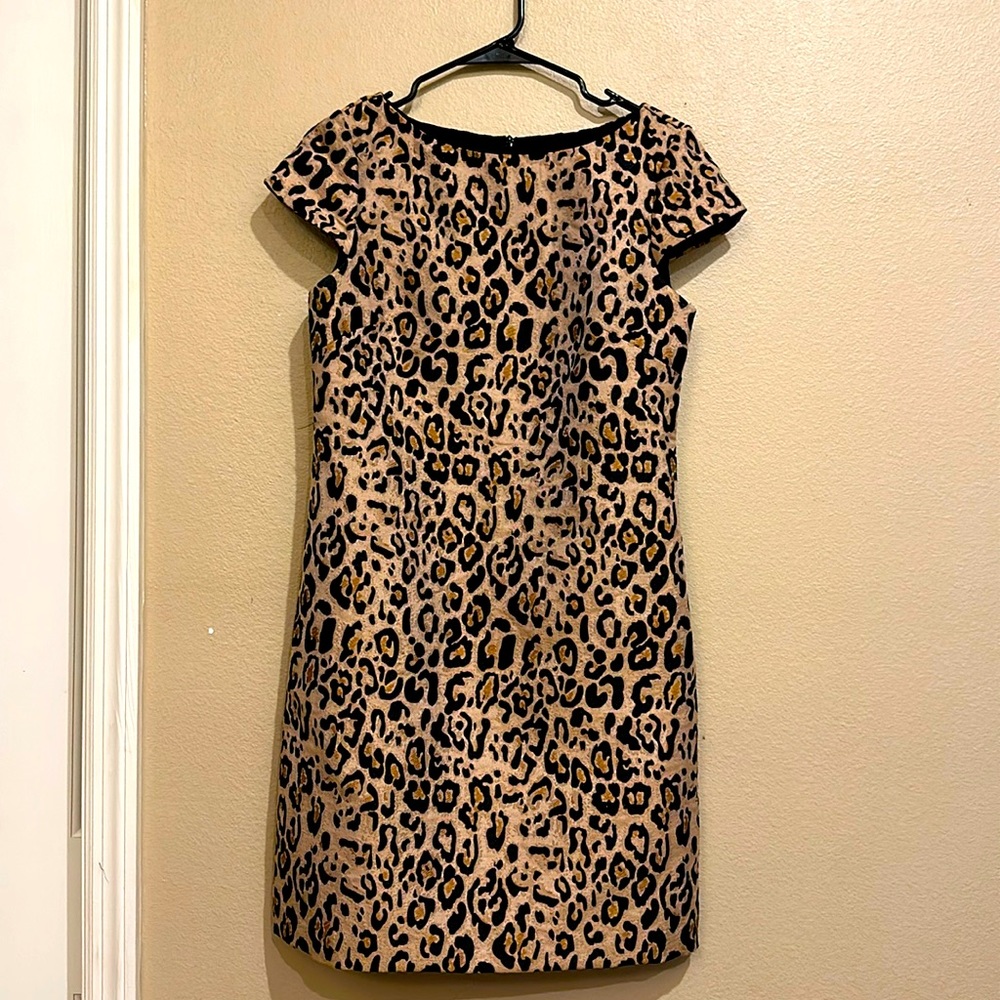 Vince Camuto size 4 leopard print midi dress. Worn once.